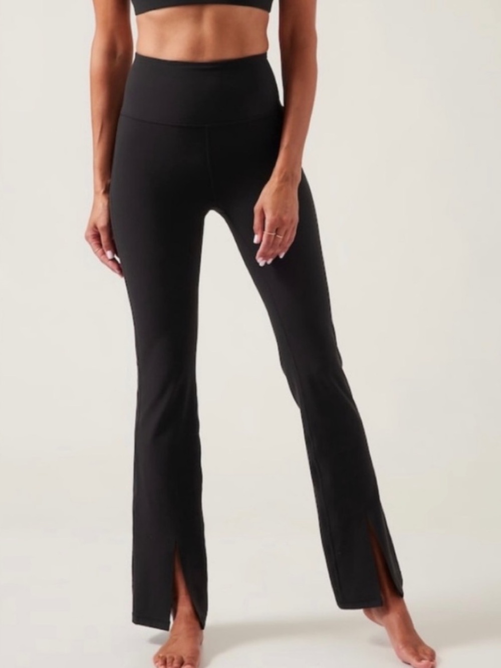 athleta elation high rise split flare pant